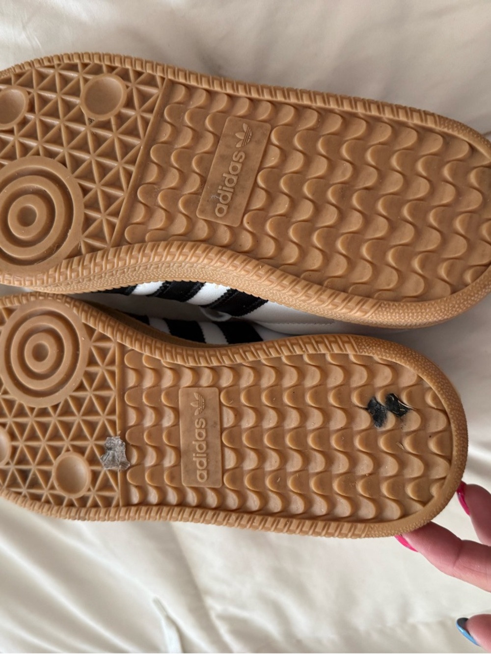 adidas Sneakers with Gum Sole and Black & White Upper